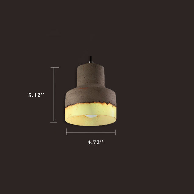 Resin Cement 1-Light Single Dome Pendant Light