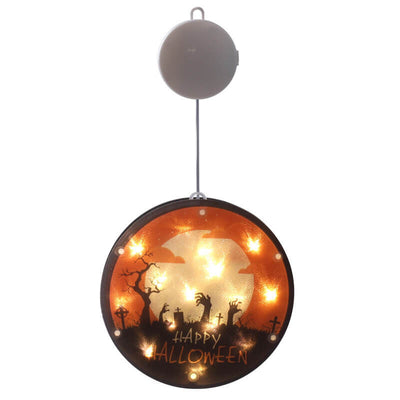 Lumière de couleur fantôme d'Halloween en tissu 1 lumière LED à piles collable guirlande suspendue 