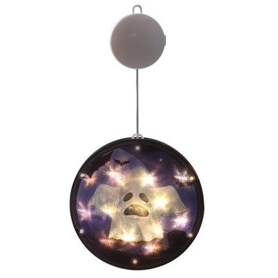 Lumière de couleur fantôme d'Halloween en tissu 1 lumière LED à piles collable guirlande suspendue 