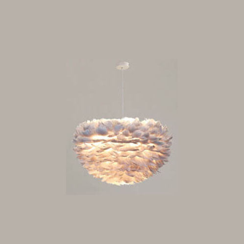 Feather 1-Light Heart Shade Pendant Light