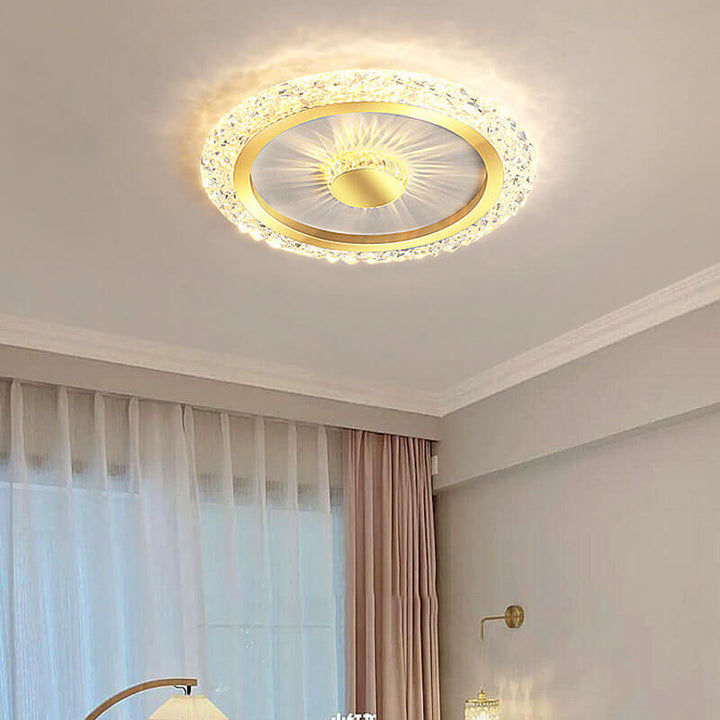 Iluminación LED de montaje empotrado redonda de acrílico y aluminio de lujo moderno 