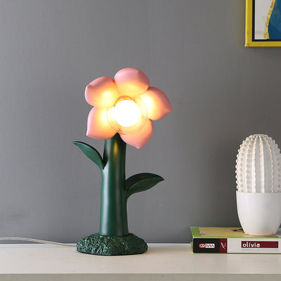 Nordic Creative Flower Resin 1-Light Decorative Table Lamp