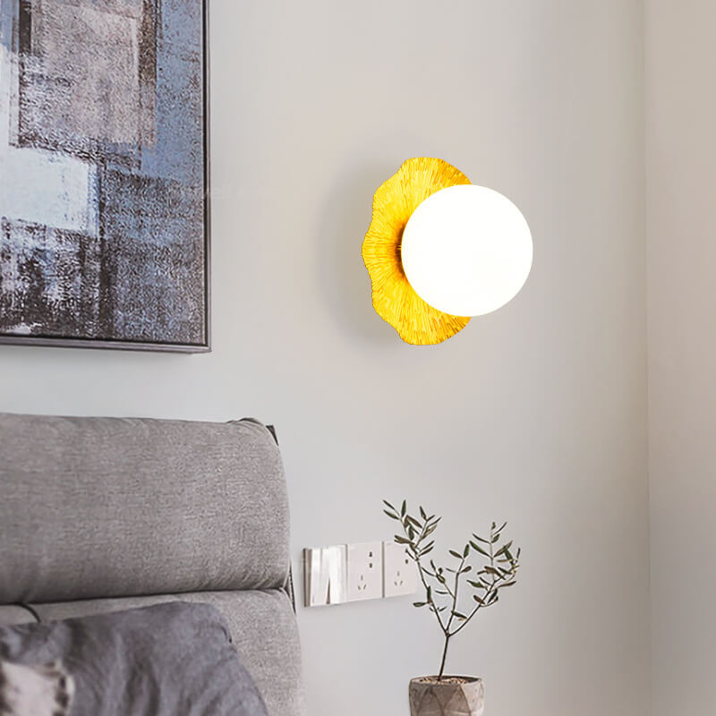 Nordic Light Luxury Minimalist Round Head 1-Light Wall Sconce Lamp