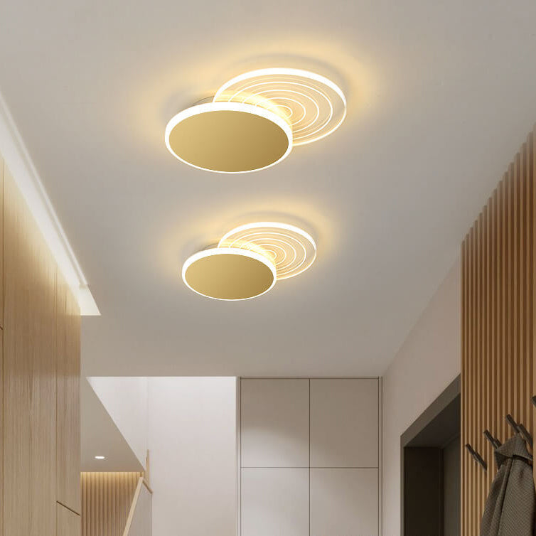 Iluminación LED de montaje empotrado de acrílico y hierro geométrico de lujo moderno 