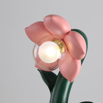 Nordic Creative Flower Resin 1-Light Decorative Table Lamp