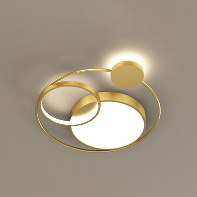 Plafonnier encastré à LED en aluminium, cercle moderne et créatif 