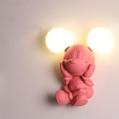 Cartoon Mickey Minnie Resin 2-Light Wall Sconce Lamps