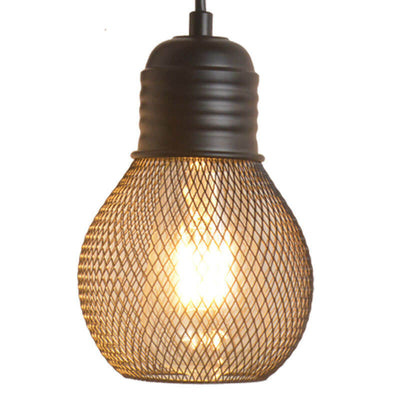Vintage Loft Mesh Shade Bulb Shape 1-Light Wall Sconce Lamp