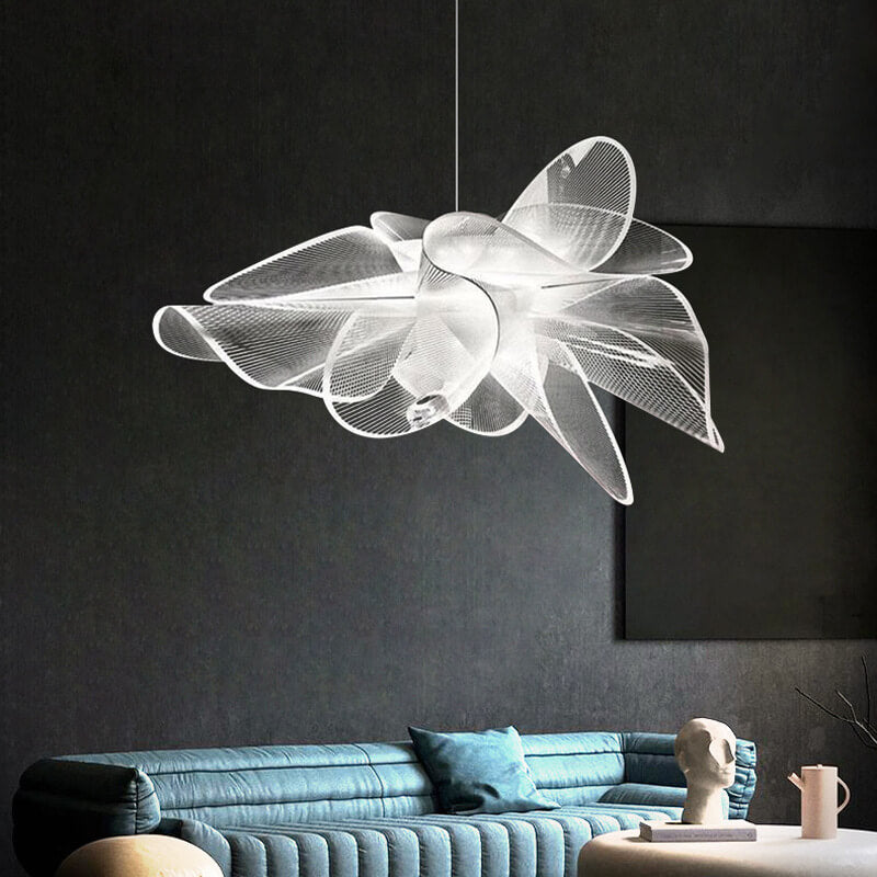 Modern Tulle-Like Floral 1-Light  LED Pendant Light