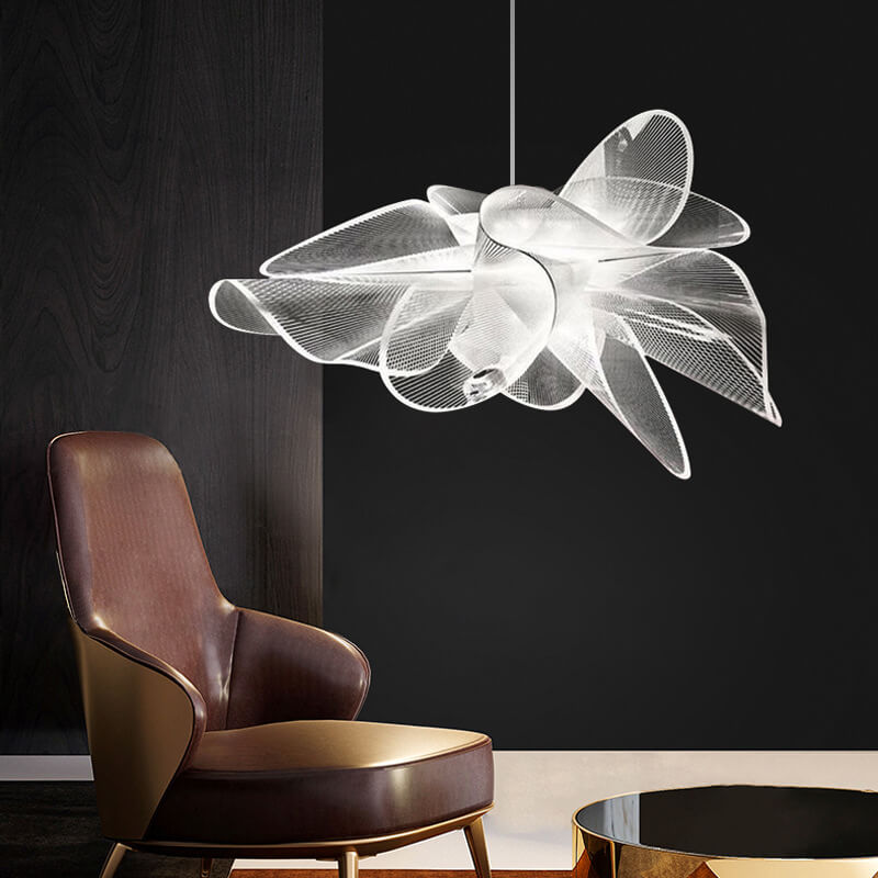 Modern Tulle-Like Floral 1-Light  LED Pendant Light
