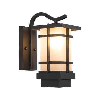 Retro Plaid Lantern Outdoor Waterproof 1-Light Wall Sconce Lamp