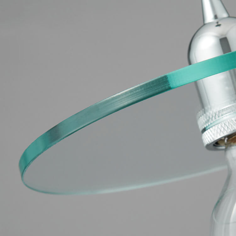 Modern Minimalist Glass Flying Saucer 1-Light Pendant Light
