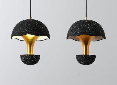 Industrial Cement 1-Light Mushroom Shaped Globe LED Pendant Light