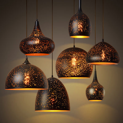 Industrial Rust Iron 1-Light Pendant Light 7 Design