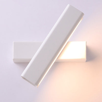 Moderne, einfache, linear rotierende 1-Licht-LED-Wandleuchte aus Metall 