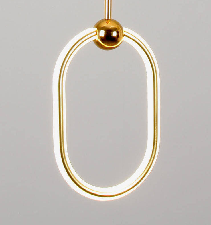 Cercle créatif post-moderne Anneau Suspension LED à 1 lumière 