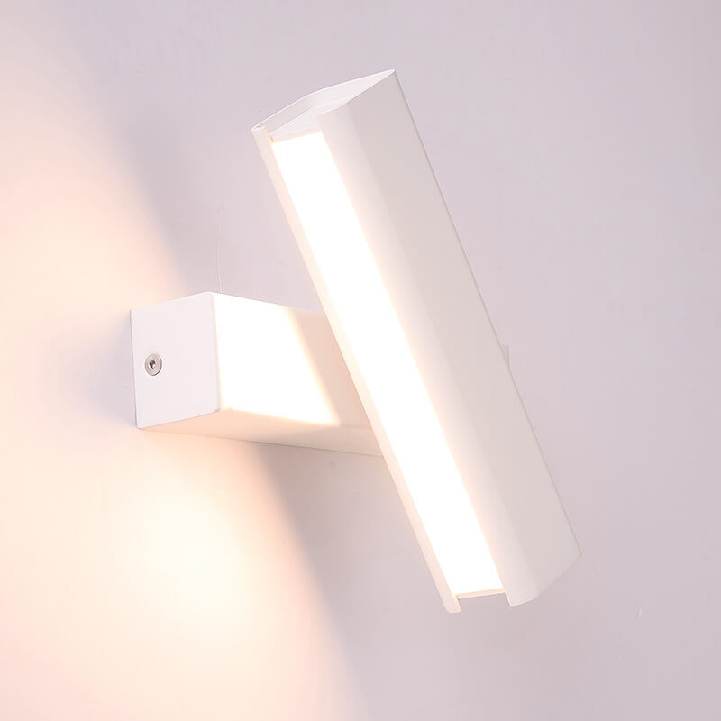 Moderne, einfache, linear rotierende 1-Licht-LED-Wandleuchte aus Metall 
