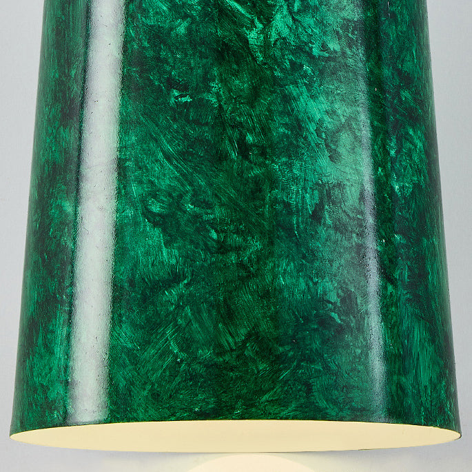 Modern Nostalgic Green Bell Shaped Steel 1-Light Pendant Light