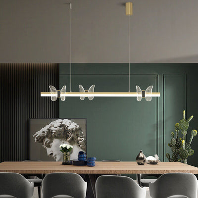 Modern Acrylic Butterfly Light Bar LED Pendant Light