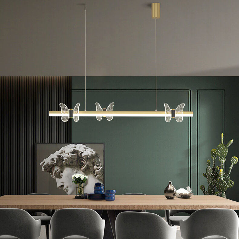 Modern Acrylic Butterfly Light Bar LED Pendant Light