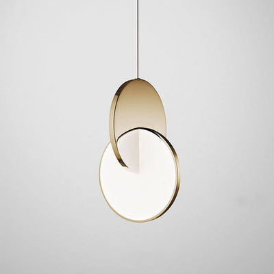 Nordic Tangent Circle Metal Shade 1-Light LED Pendant Light