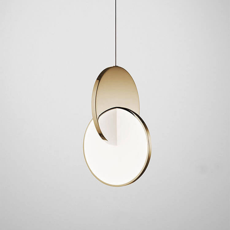 Nordic Tangent Circle Metal Shade 1-Light LED Pendant Light