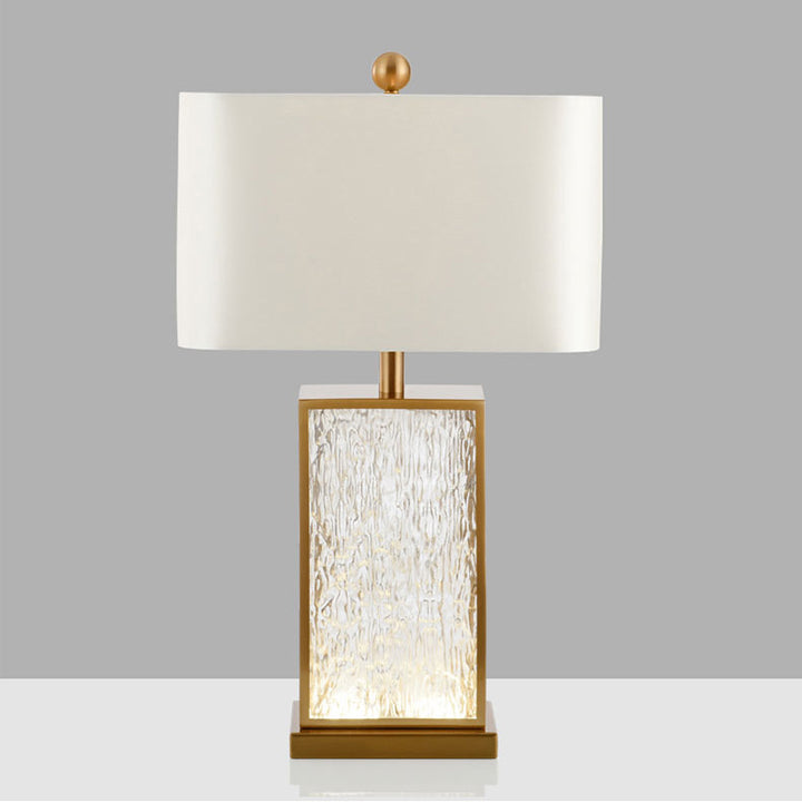Einfache moderne Glas-Wellblech 1-Licht Tischlampe 