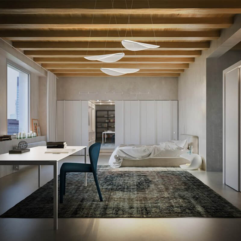 Modern Acrylic Leaf Shaped 1-Light LED Pendant Light