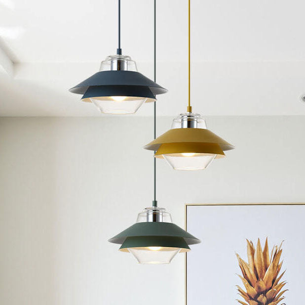 Nordic Layered Concentric Tiers Shade 1-Light Pendant Light