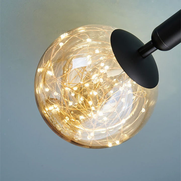 Suspension Luminaire à Une Lumière en Verre Moderne 