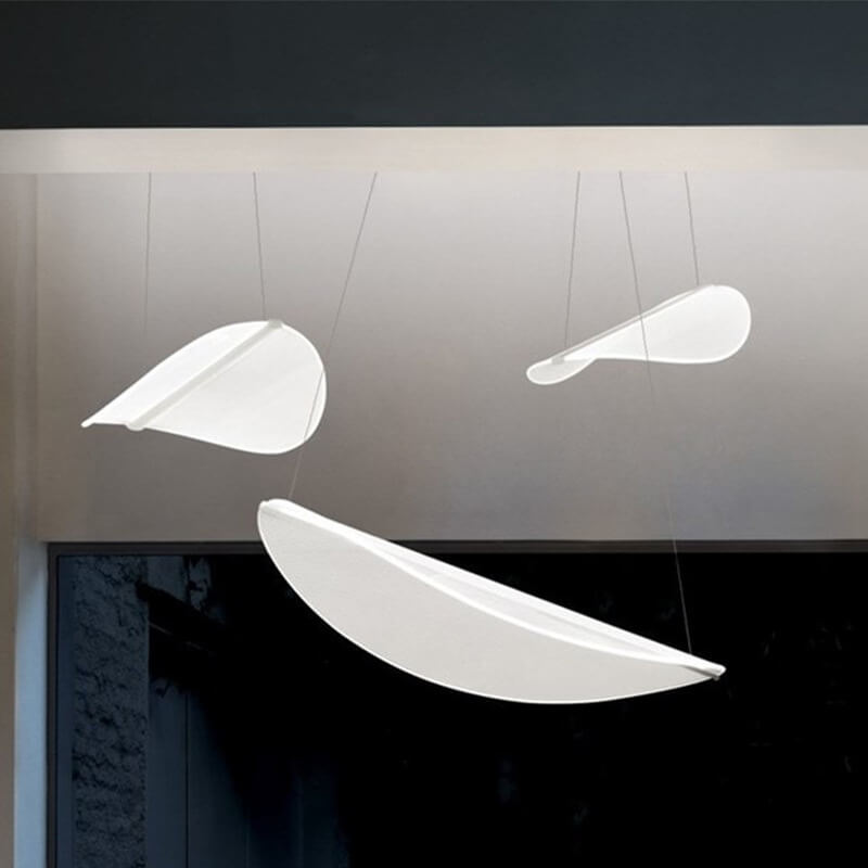 Modern Acrylic Leaf Shaped 1-Light LED Pendant Light