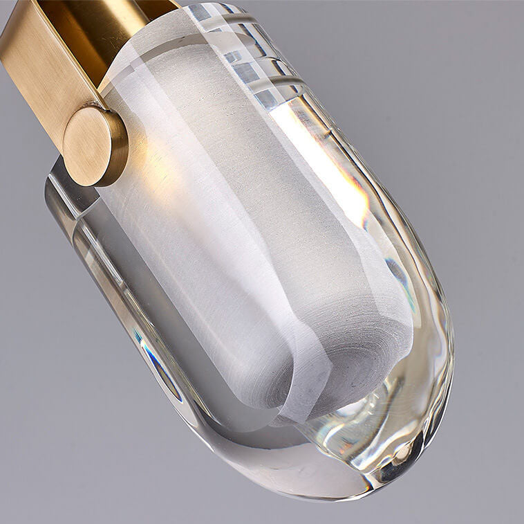 Modern 1-Light Barrel Crystal LED Pendant Light