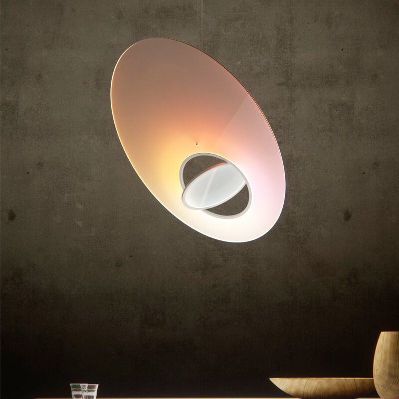 Galaxy Satellite Saturn Acrylic 1-Light LED Artistic Pendant Light