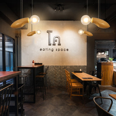 Modern Minimalist Wooden Geometric 1-Light Small Pendant Light