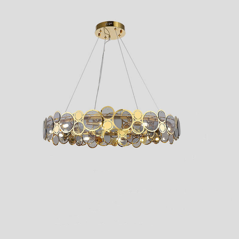 الثريات الحديثة من الحديد والزجاج ب 6/8 أضواء LED 