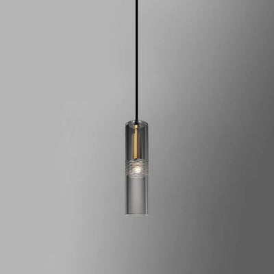 Modern Crystal Cylinder Shape 1-Light Pendant Light