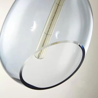 Modern Minimalist Oval Bottle Glass 1-Light Pendant Light