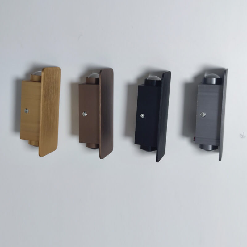 Nordic Minimalistischer Aluminium Rechteckiger Flachbildschirm 2-Licht LED Wandleuchte 
