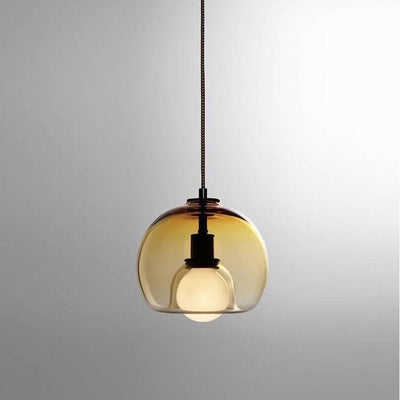 Minimalist Glass 1-Light Globe Pendant Light