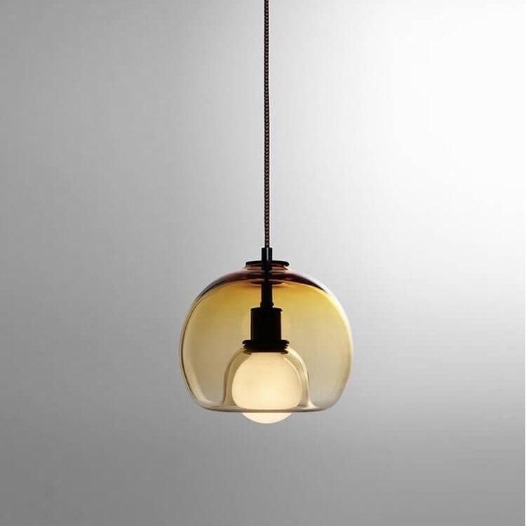 Minimalist Glass 1-Light Globe Pendant Light