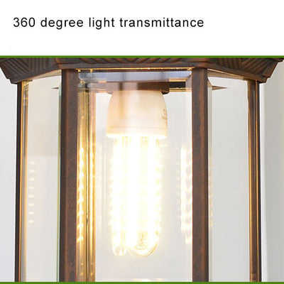 Retro 1-Light Lantern Outdoor Pendant Light