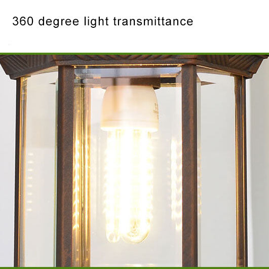 Retro 1-Light Lantern Outdoor Pendant Light