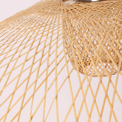 Bamboo Weaving 1-Light Japanese Elements Pendant Light