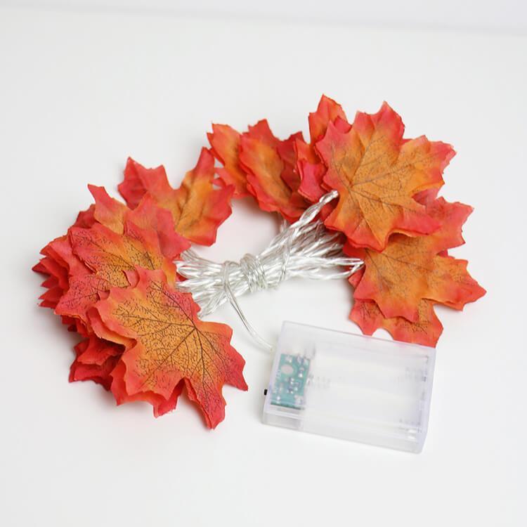 Lumières de fête à LED en forme de feuille d&