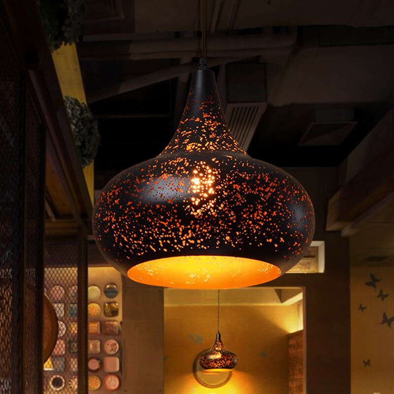 Industrial Rust Iron 1-Light Pendant Light 7 Design