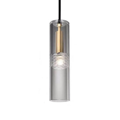Modern Crystal Cylinder Shape 1-Light Pendant Light