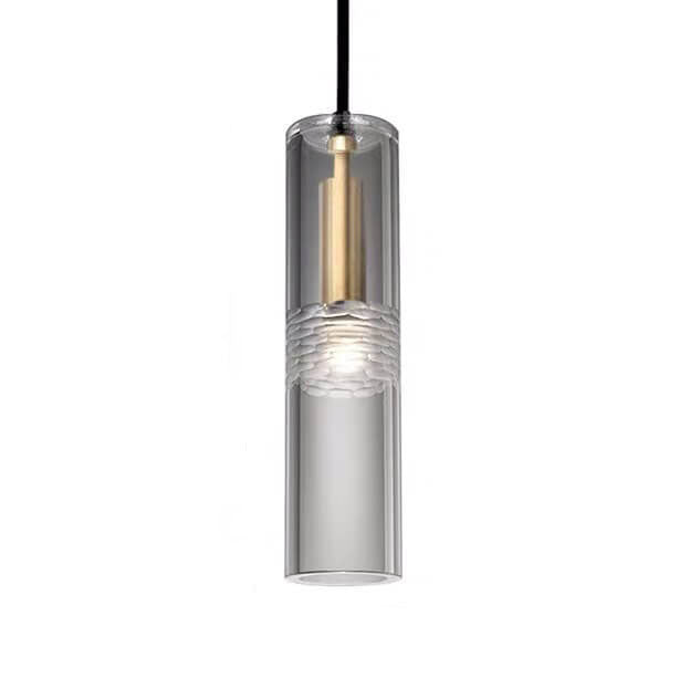 Modern Crystal Cylinder Shape 1-Light Pendant Light