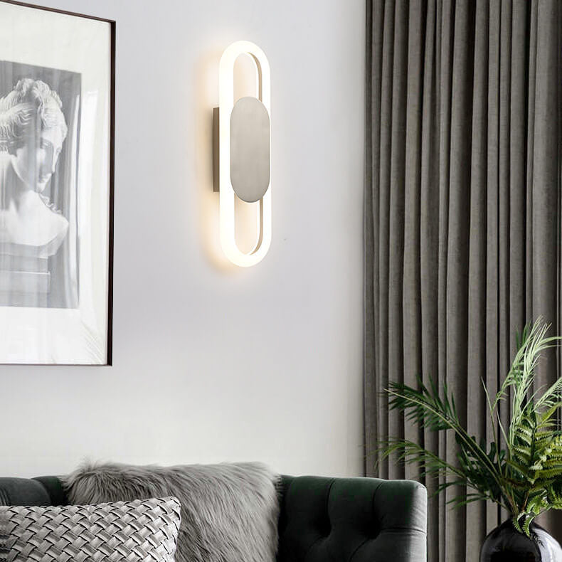 مصابيح حائط LED بشكل بيضاوي حديث وإبداعي بمصباح واحد 