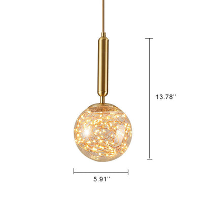 Modern Glass Ball 1-Light Pendant Light