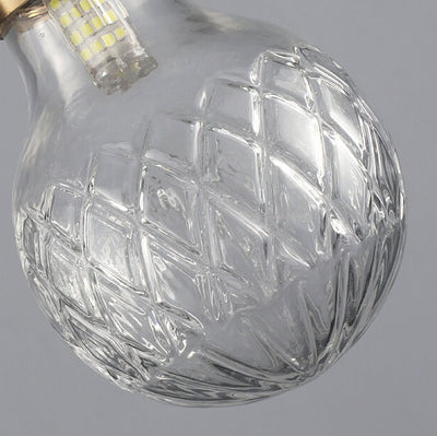 Modern Minimalist Textured Glass 1-Light Pendant Light